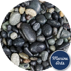 2100-P-P8 - Polished Volcanic Black Gravel - Craft Pack